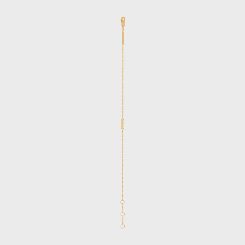 celine line bracelet in yellow gold and diamonds