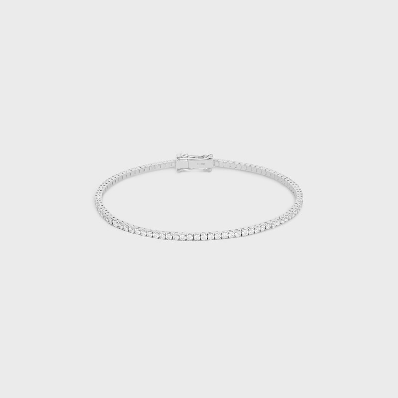 tennis bracelet in white gold and diamonds