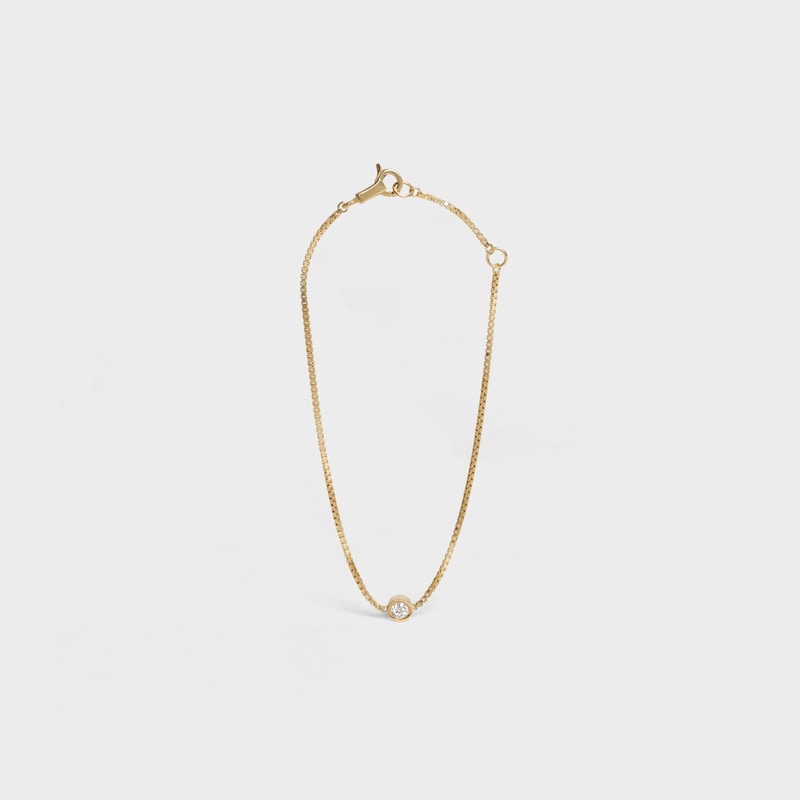 celine sentimental brillant bracelet in yellow gold and diamond