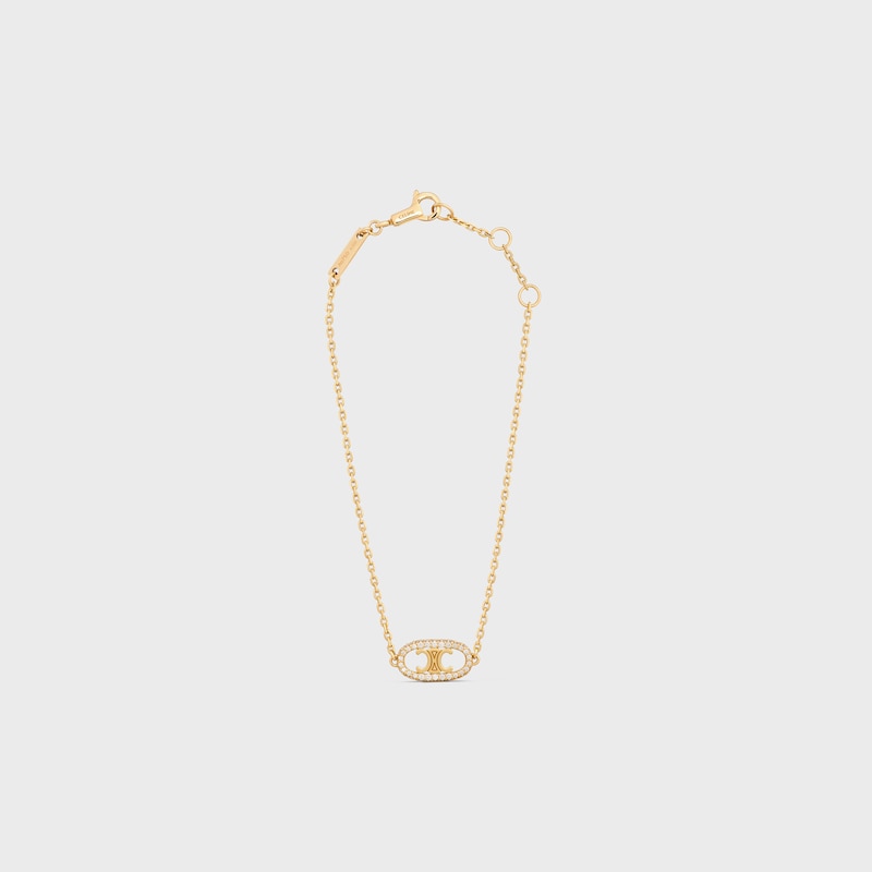 maillon triomphe bracelet in yellow gold and diamonds