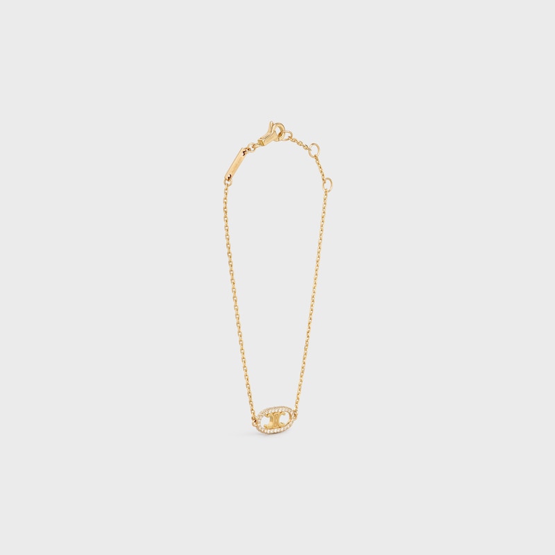 maillon triomphe bracelet in yellow gold and diamonds