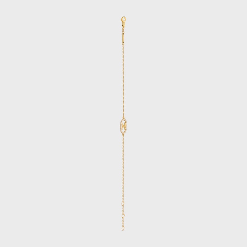 maillon triomphe bracelet in yellow gold and diamonds
