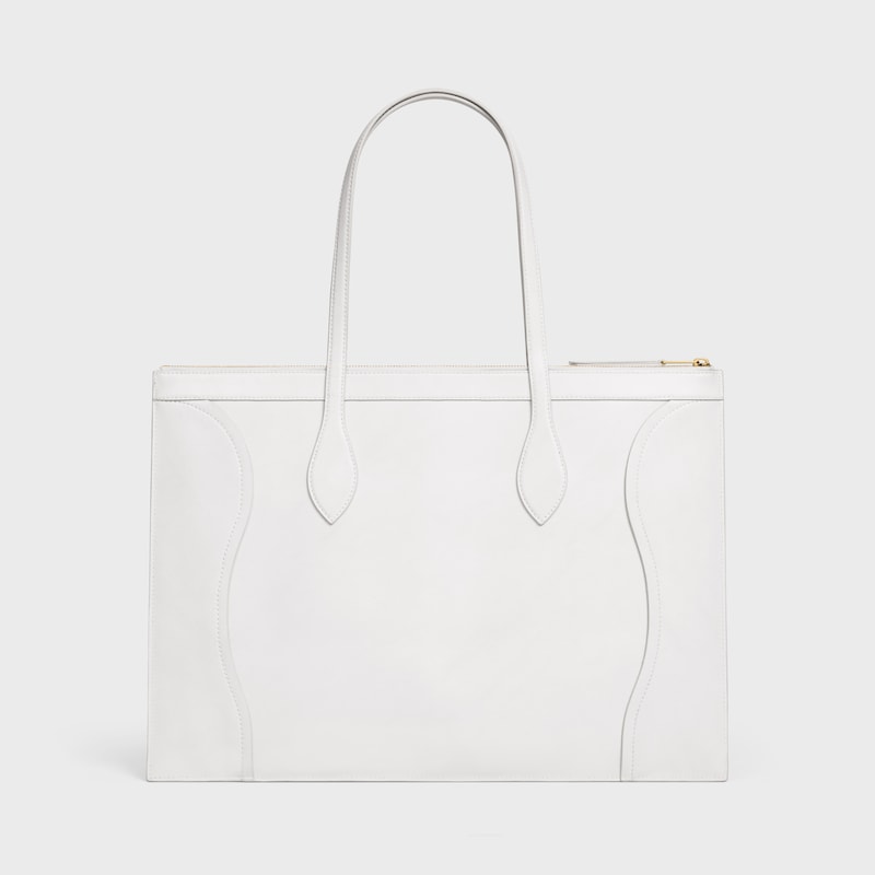 flat cabas new luggage in glossy calfskin