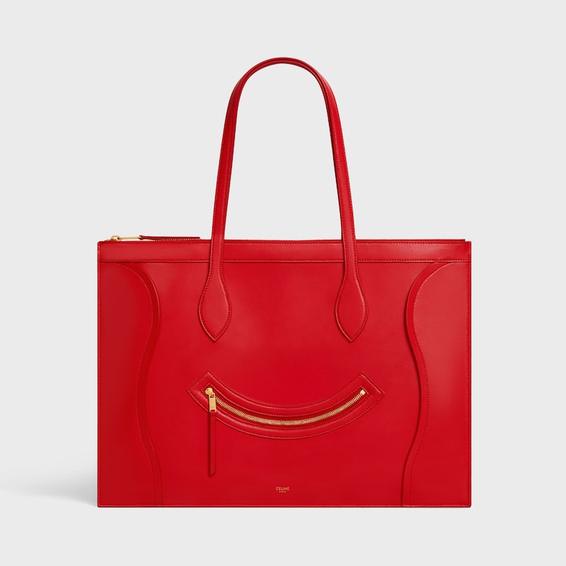 flat cabas new luggage in glossy calfskin