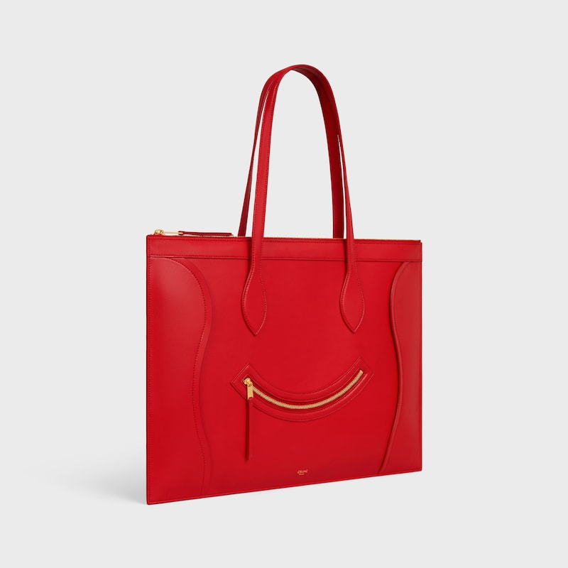 flat cabas new luggage in glossy calfskin