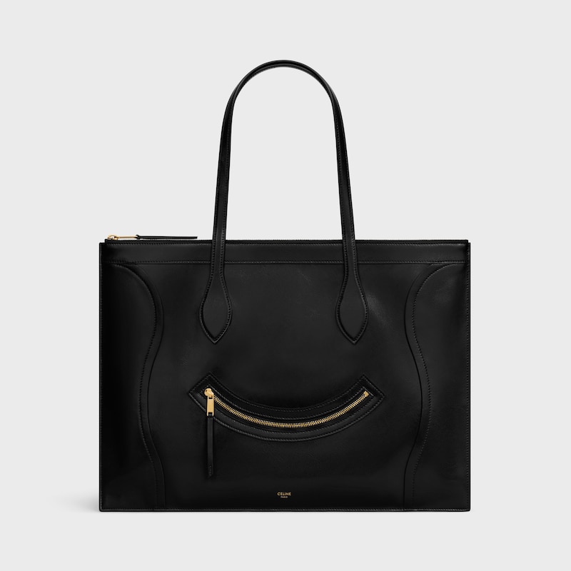 flat cabas new luggage in glossy calfskin
