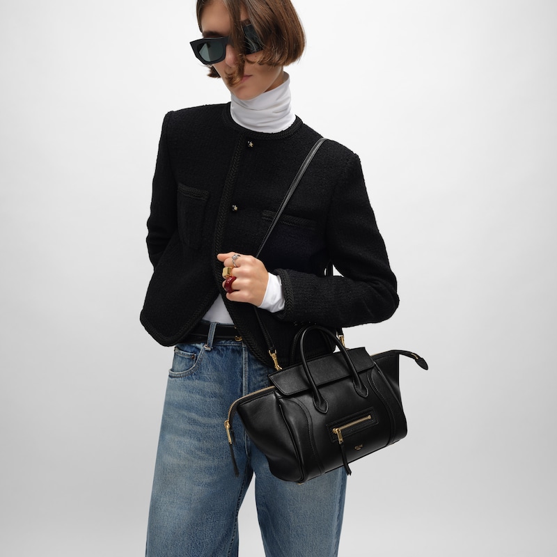 small new luggage in supple shiny lambskin