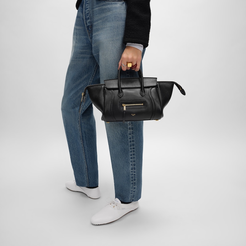 small new luggage in supple shiny lambskin