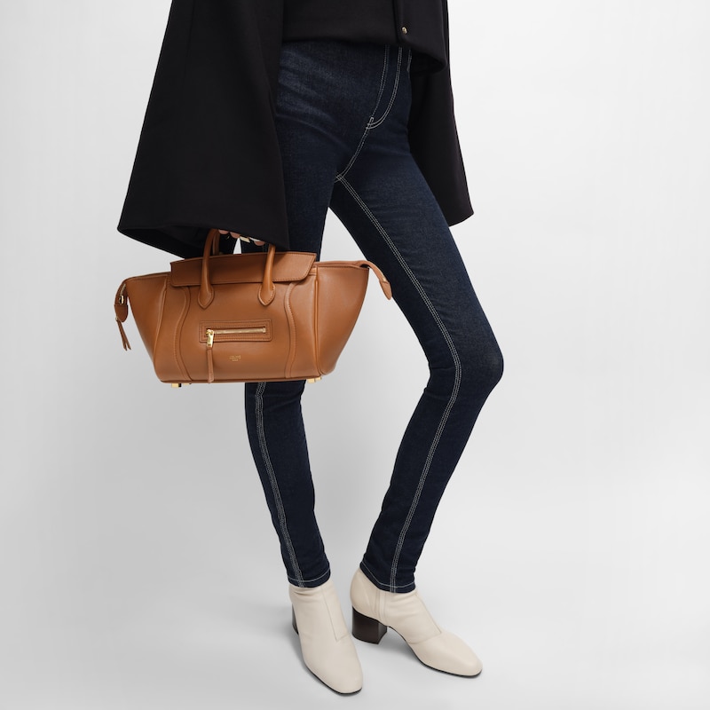 small new luggage in supple shiny lambskin