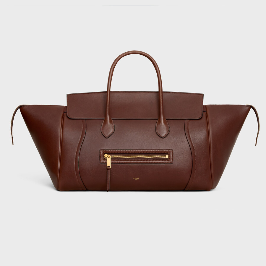 large new luggage in supple shiny lambskin