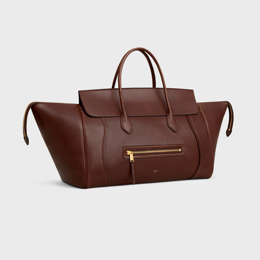 large new luggage in supple shiny lambskin