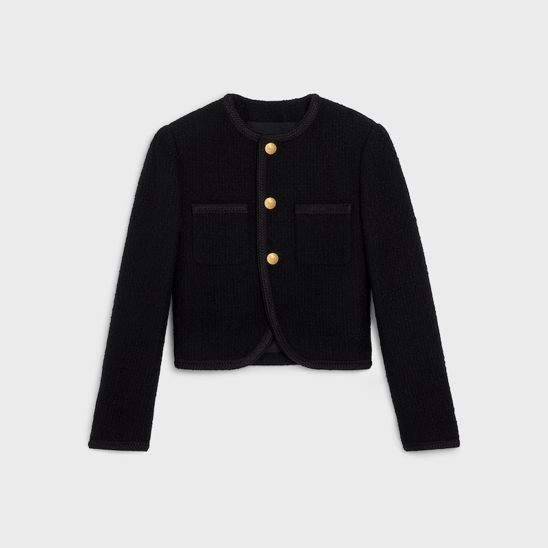 chasseur jacket in boucleacute tweed