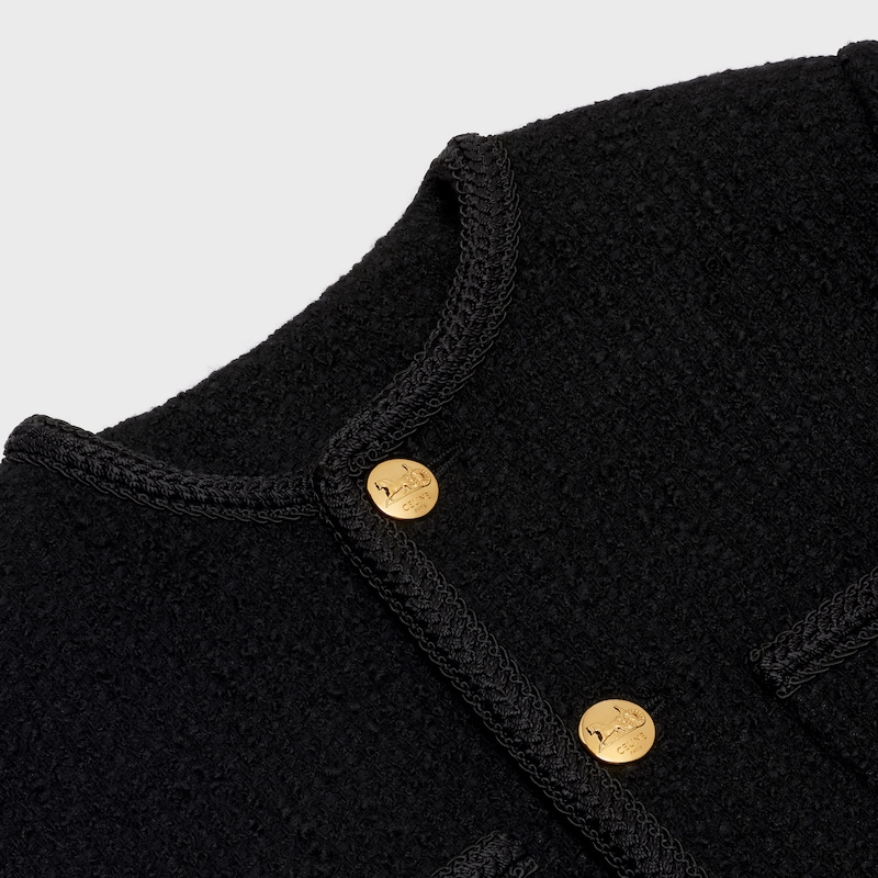 chasseur jacket in boucleacute tweed
