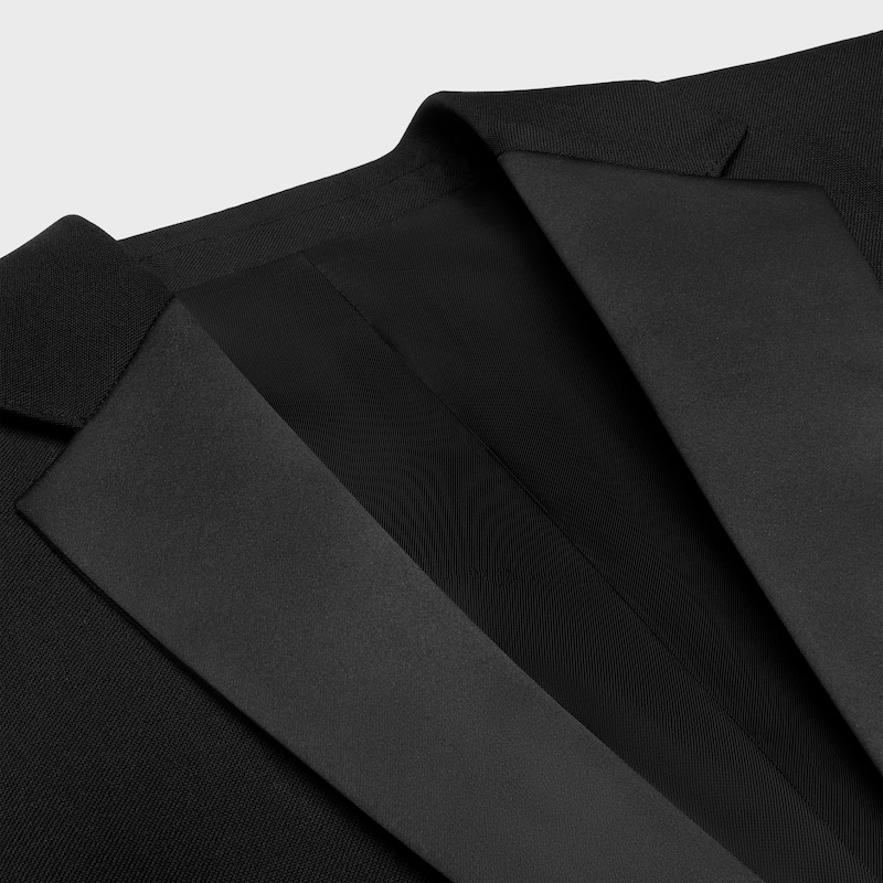 short tux jacket in wool and mohair