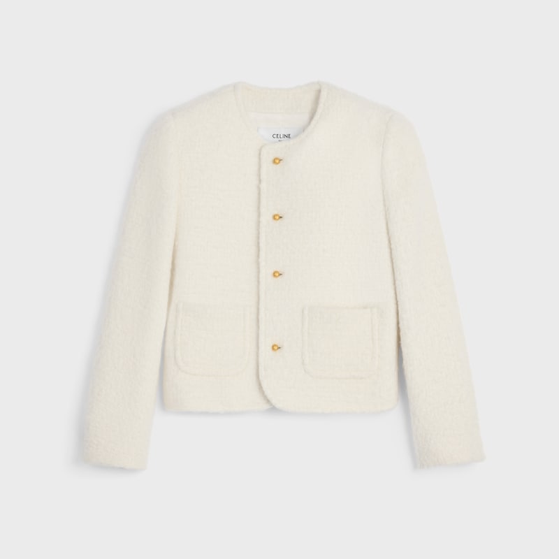 icone jacket in cashmere and wool natteacute