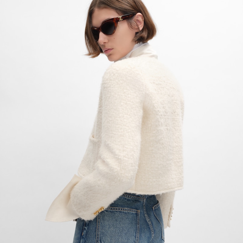 icone jacket in cashmere and wool natteacute