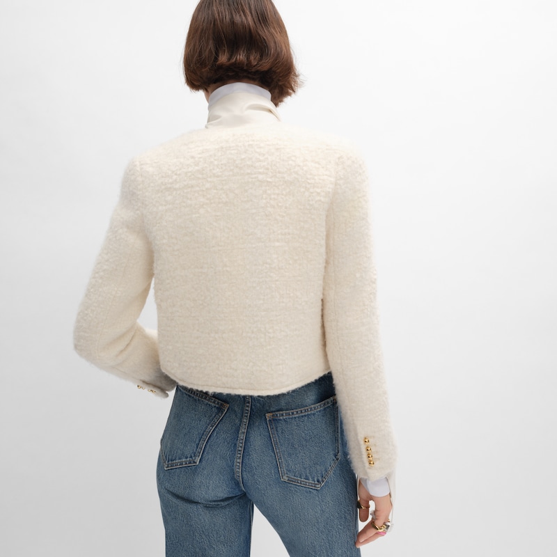 icone jacket in cashmere and wool natteacute
