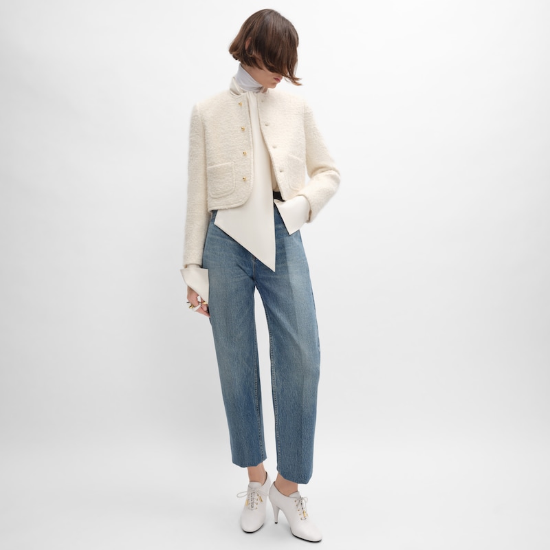 icone jacket in cashmere and wool natteacute