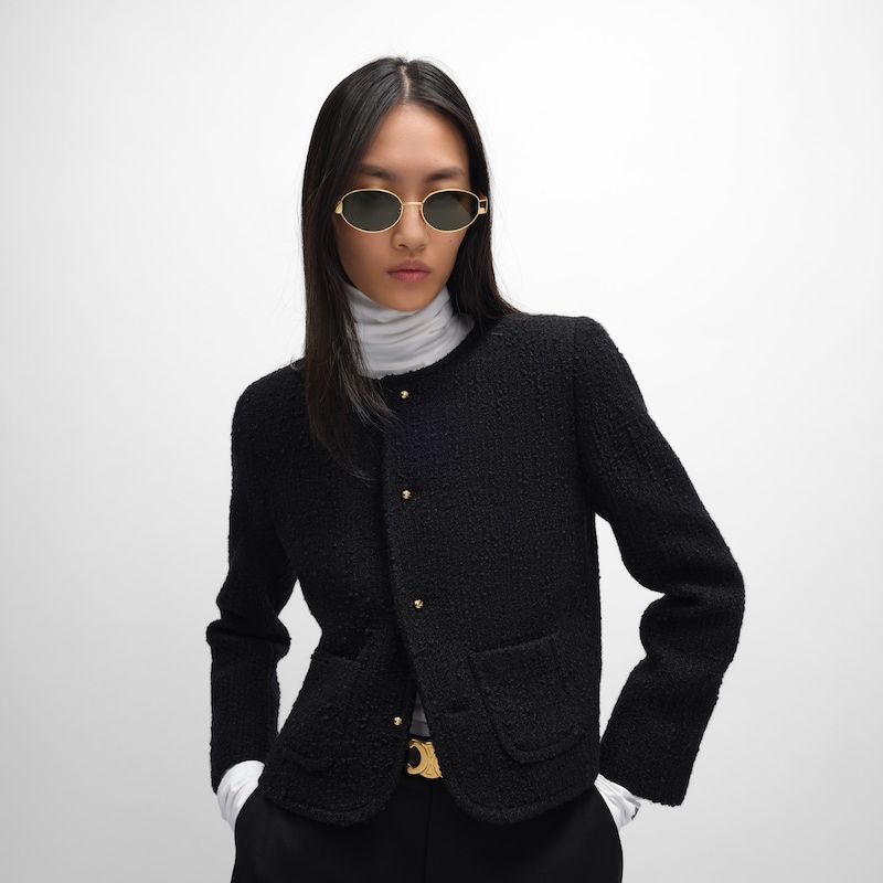 icone jacket in wool natteacute