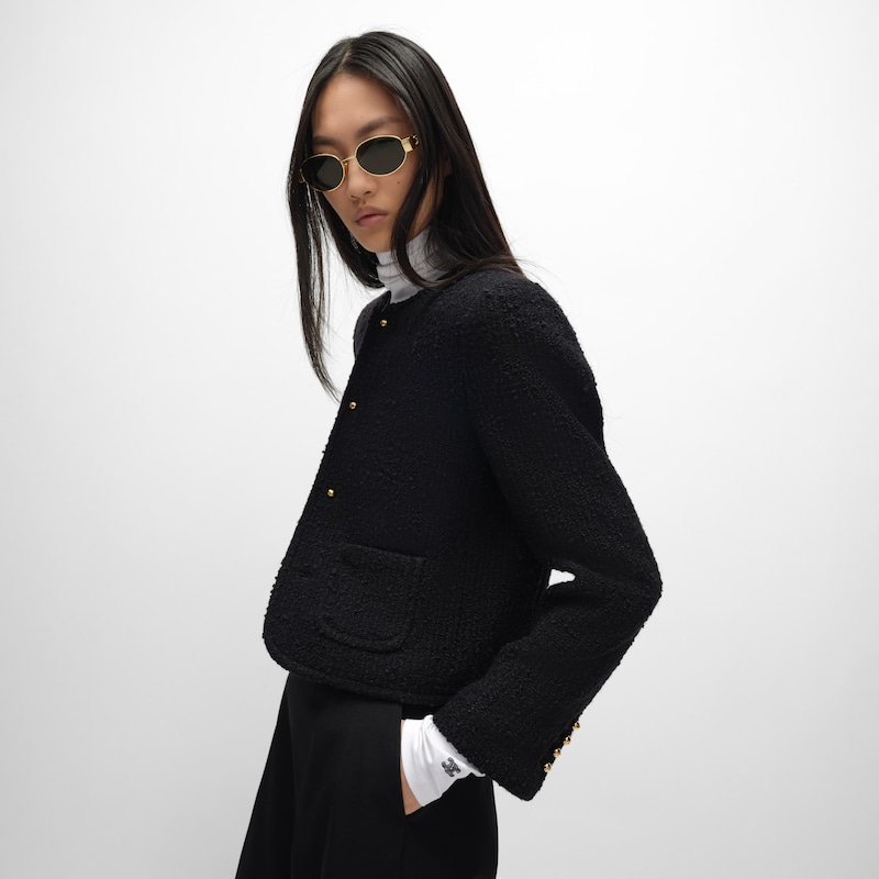 icone jacket in wool natteacute