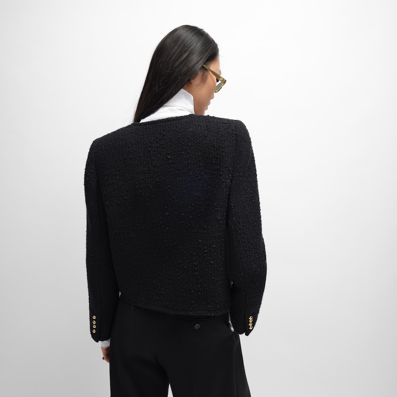 icone jacket in wool natteacute