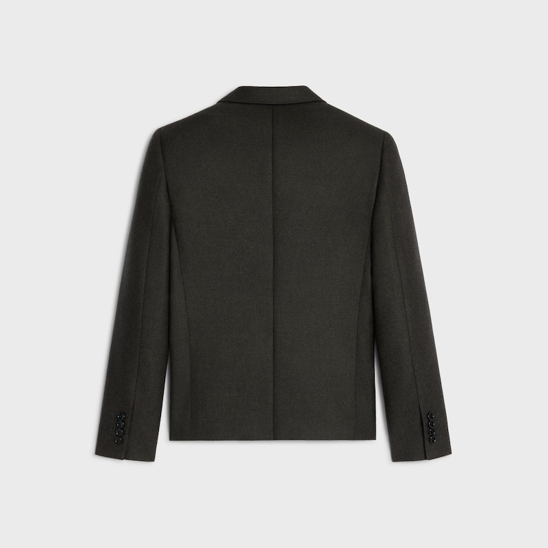 short jacket in cashmere flannel