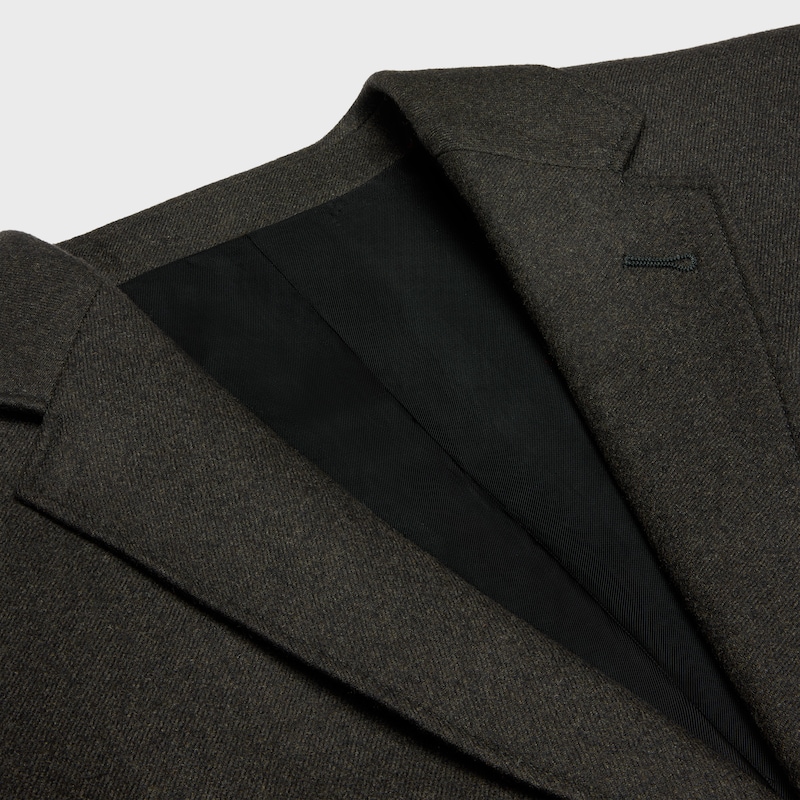 short jacket in cashmere flannel