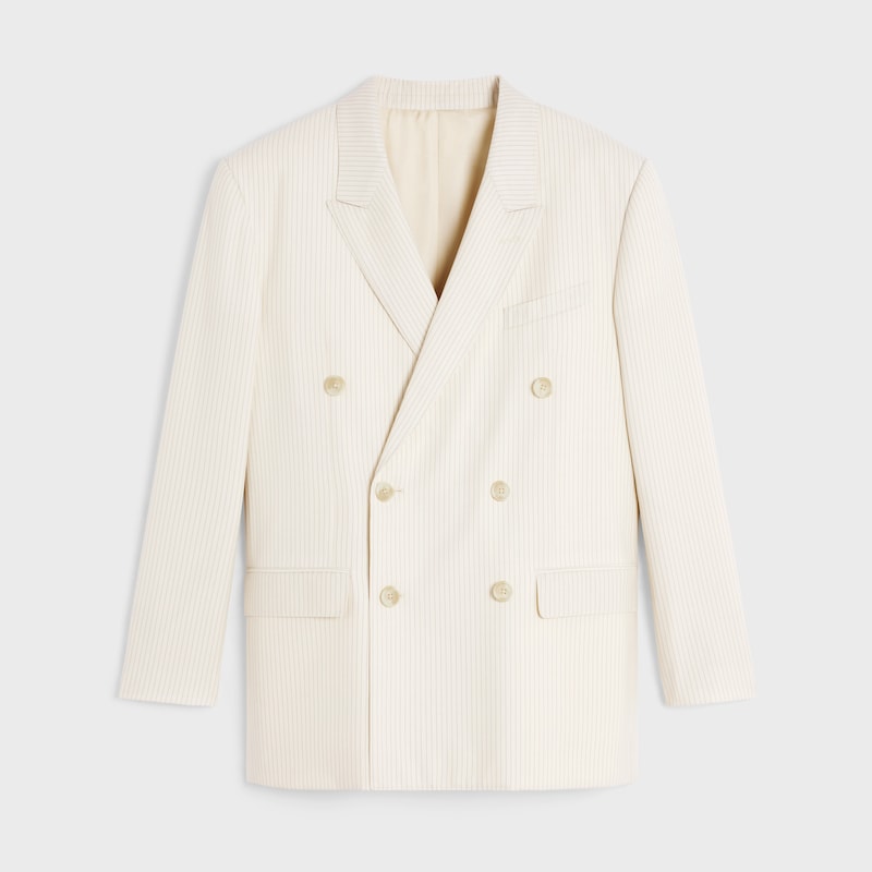 jude jacket in lightweight striped wool