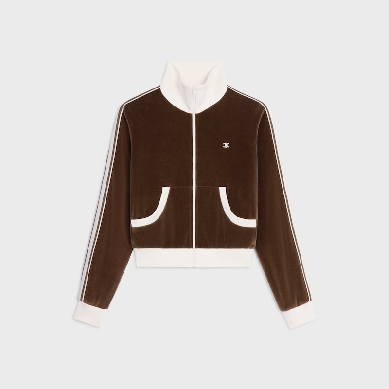tracksuit jacket in velvet jersey
