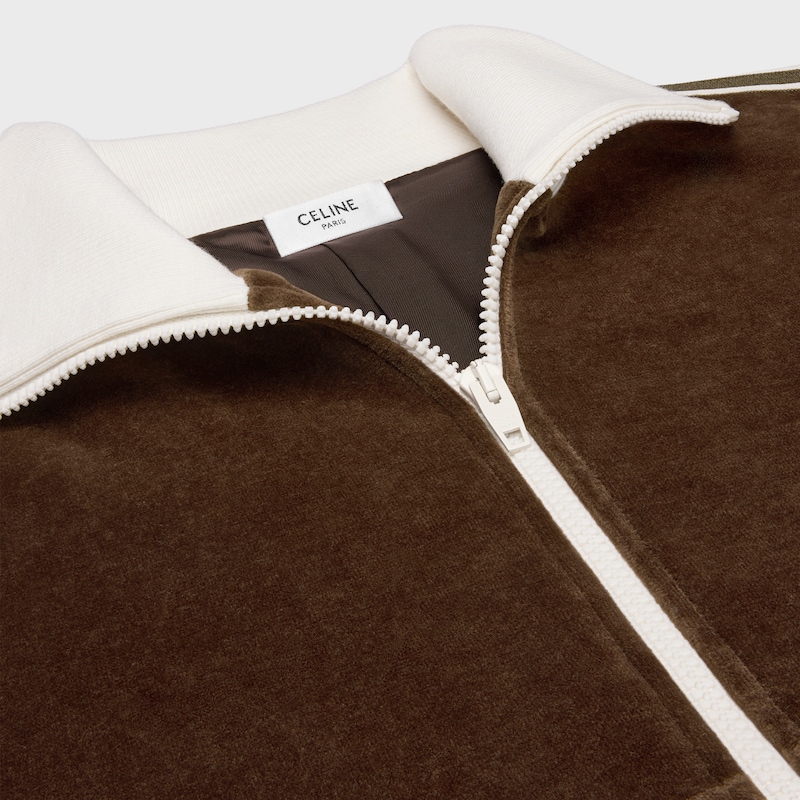 tracksuit jacket in velvet jersey