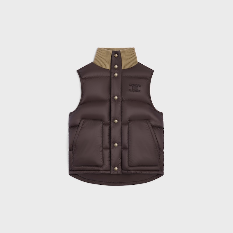 sleeveless puffer jacket in light nylon