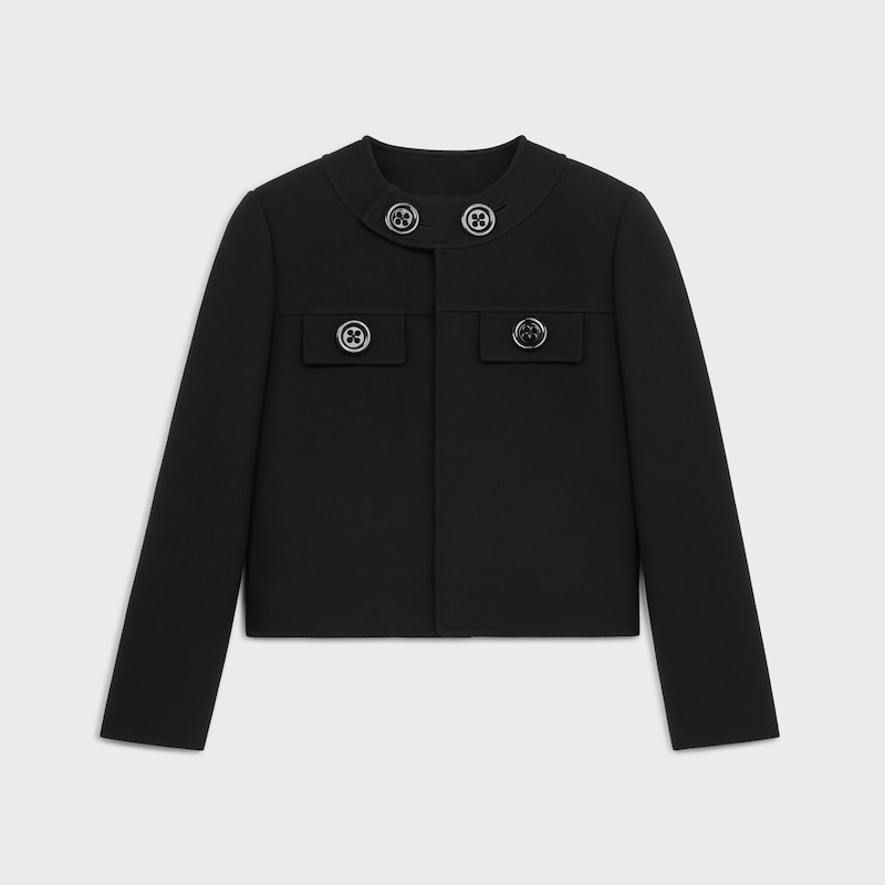 brompton jacket in gauffered double wool