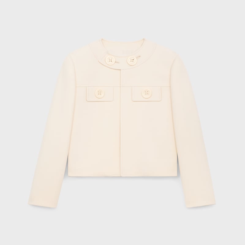 brompton jacket in wool silk gabardine