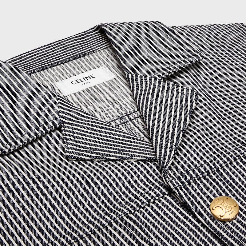 safari jacket in hickory striped cotton