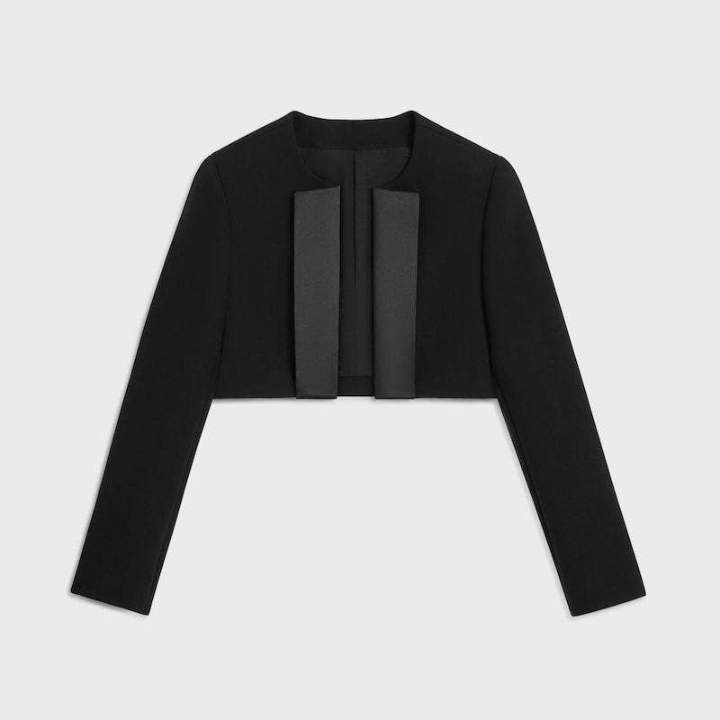 bolero jacket in double wool crepe