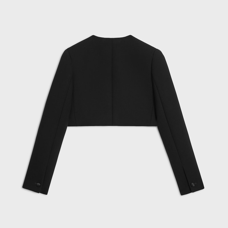 bolero jacket in double wool crepe