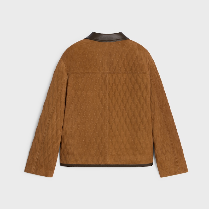 quilted jacket in suede