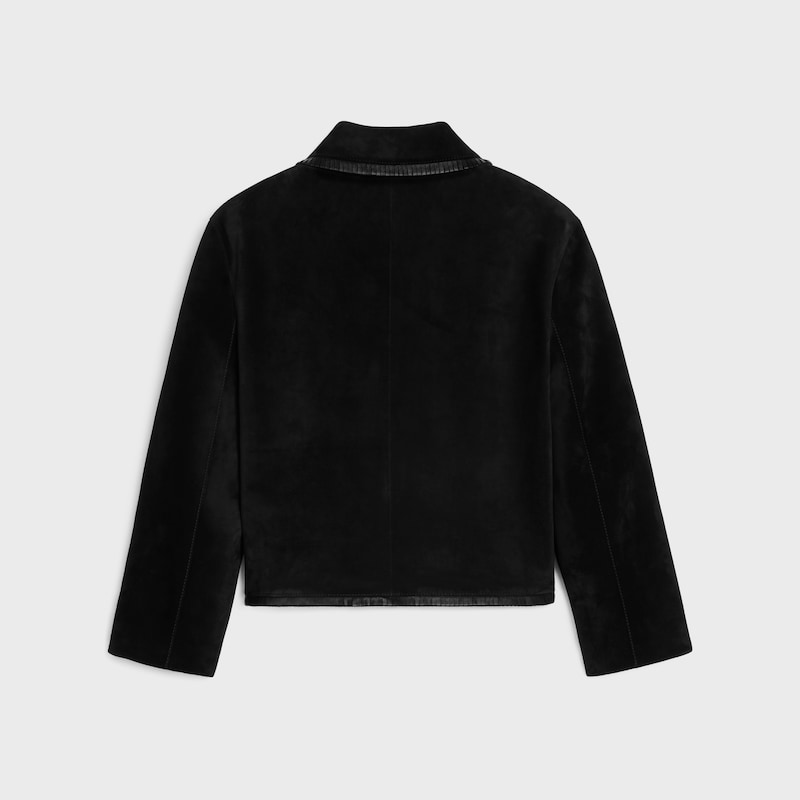straight blouson jacket in suede