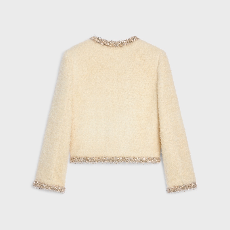embroidered chelsea jacket in silk natteacute