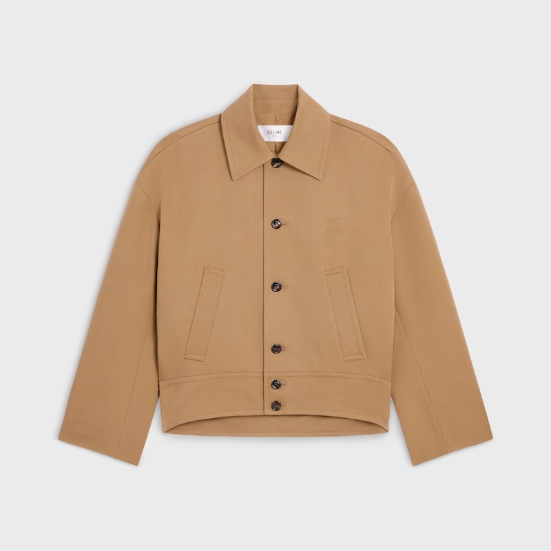 jacket in cotton wool gabardine