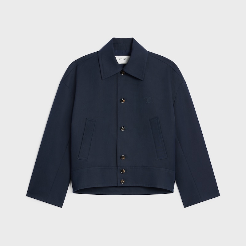 jacket in cotton wool gabardine