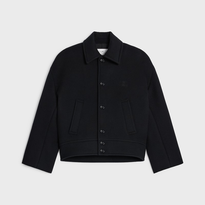 jacket in double-face wool cashmere