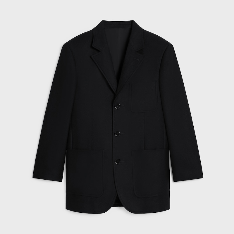 tailored jacket in cashmere flannel