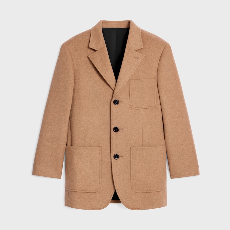 tailored jacket in cashmere flannel