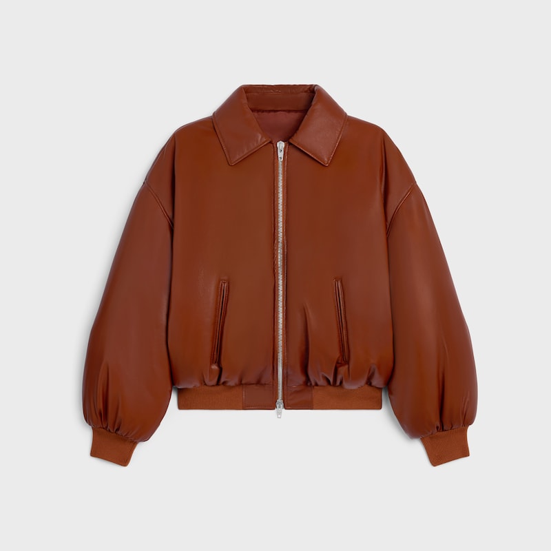 bomber jacket in soft lambskin
