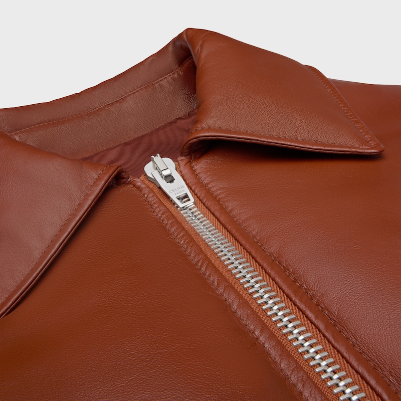 bomber jacket in soft lambskin