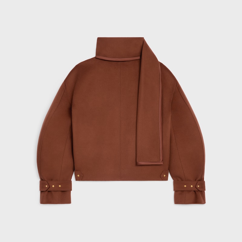 scarf jacket in wool cloth