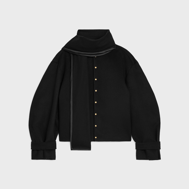 scarf jacket in wool cloth