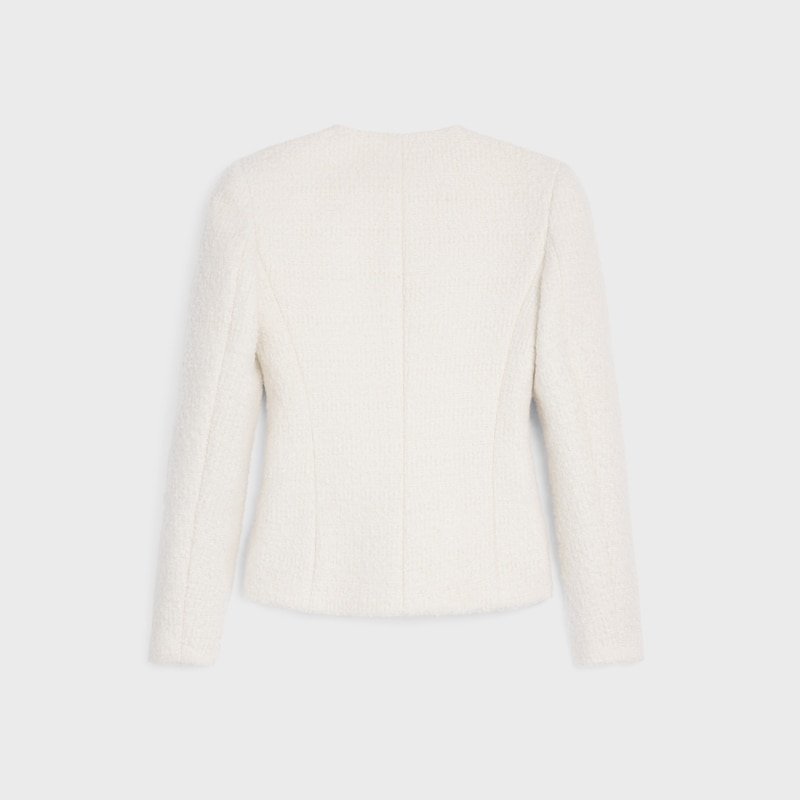 jacket in cashmere and wool natteacute