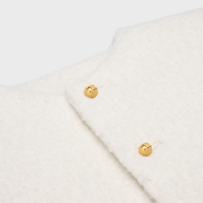 jacket in cashmere and wool natteacute